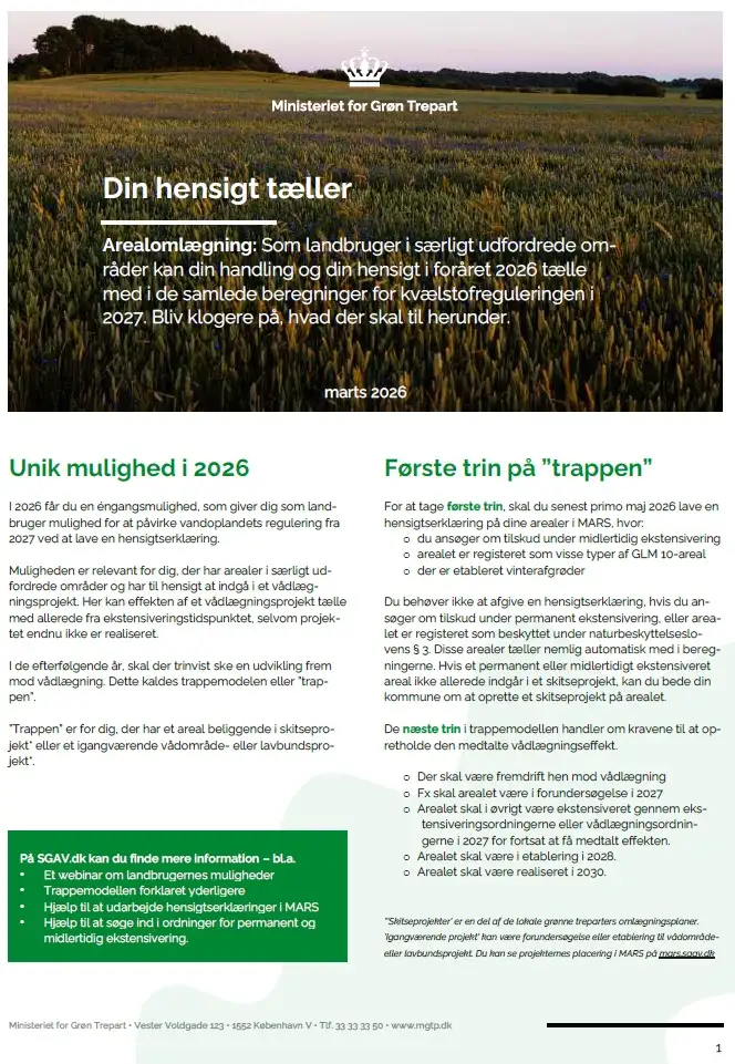 Illustration af faktaark om landbruges muligheder for at påvirke reguleringen